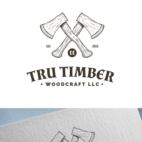 Logo for fine restoration and custom door and millwork business. Design by ManiBaaba