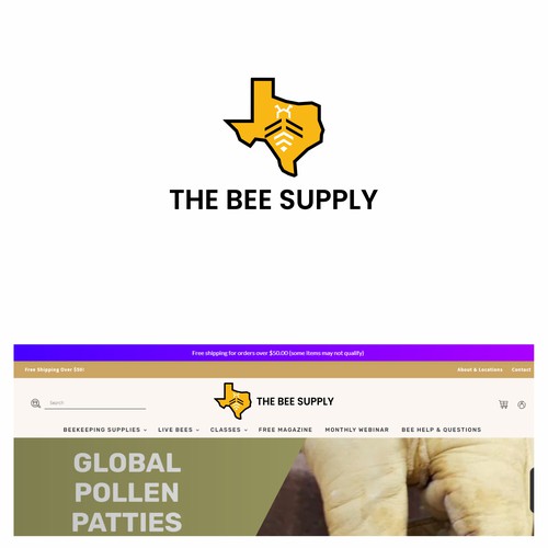 New Texas Bee Supply Logo Design by Linthing Dhewe