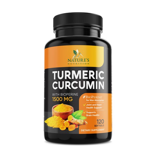 Nature's Nutrition - Needs a Colorful Turmeric Product Label Design by UniqueHub