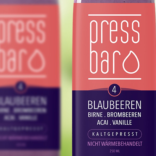 Design by Mizazney titled "Pressbar Juices"