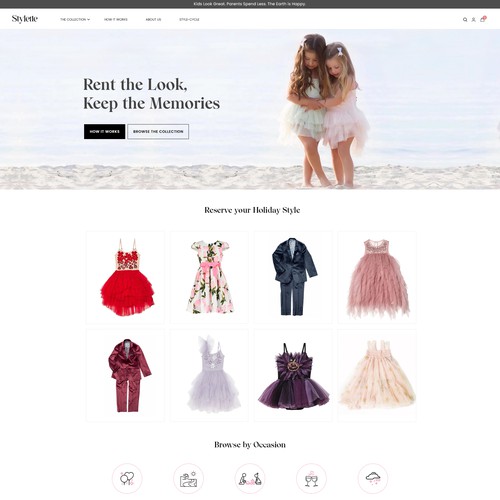 Needed: Cute Kids Clothing Site Redesign Design by Pixelopaque