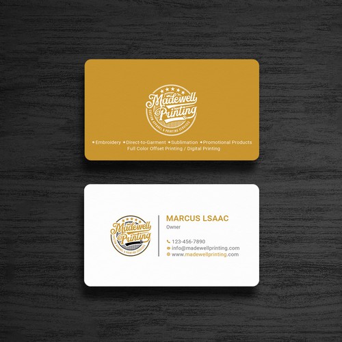 Business Card for a Custom Clothing/Product Business Design by Roni_