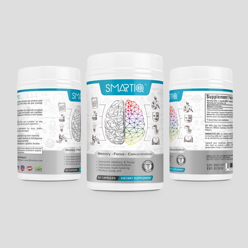 Brain Supplement Label Design-ontwerp door DesignSBS