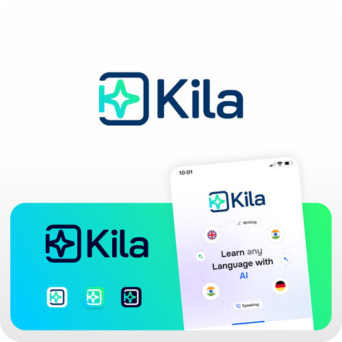 We need a modern logo design for our language learning app Design by Doclogoz™