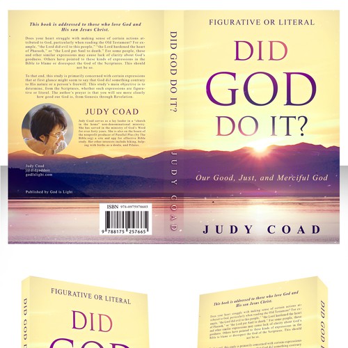 Design book cover and e-book cover  for book showing the goodness of God Ontwerp door A•K•E•R•U•E !