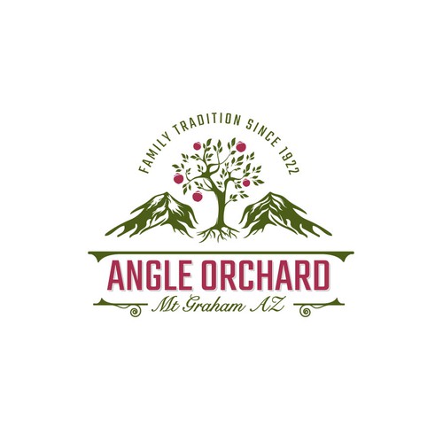 100 year old orchard logo. Design by Mararti