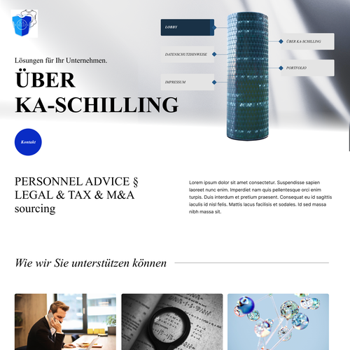 Designs | Futuristic Royal Blue for law-firm - headhunter | Web page ...