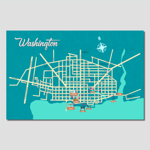 Design di Design A Contemporary & Creative Illustrated Map di bethstudio