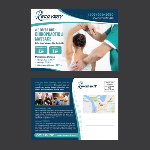 Chiropractic Post Card Mailer Design by Alisia