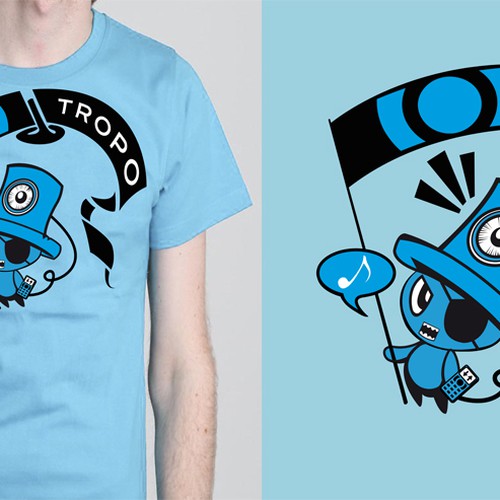 Funky shirt for Tropo - Voice and SMS APIs for developers Design por Damag3D
