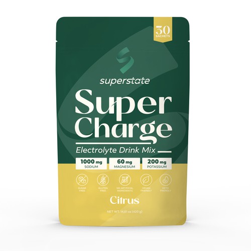 Packaging Design for a clean electrolyte supplement Design by EffieK