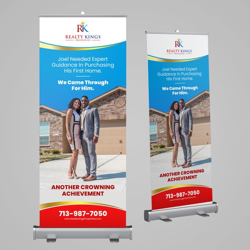 Need Roll-up Banner Designed for Real Estate Company