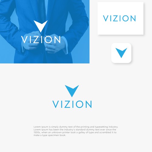 V Letter Logo design for VIZION Design by Songram Khan