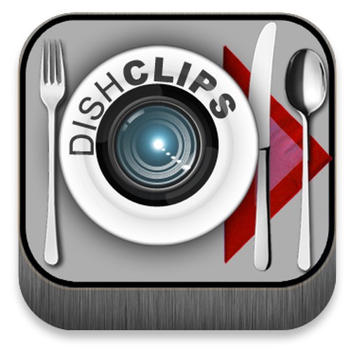 iOS App icon for DishClips Restaurant Guide Diseño de Elrico