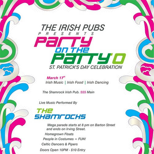 Create the next design for TicketPrinting.com St Patrick's Day POSTER & EVENT TICKET Diseño de roopaljain