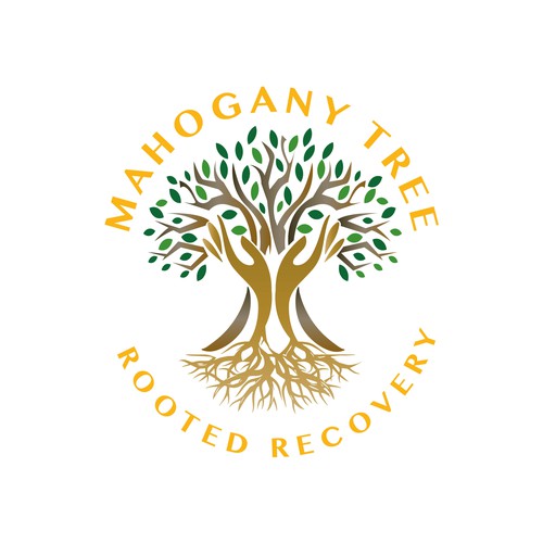 Mahogany Tree, Rooted Recovery.  Grow into new life! Design by TaSereda