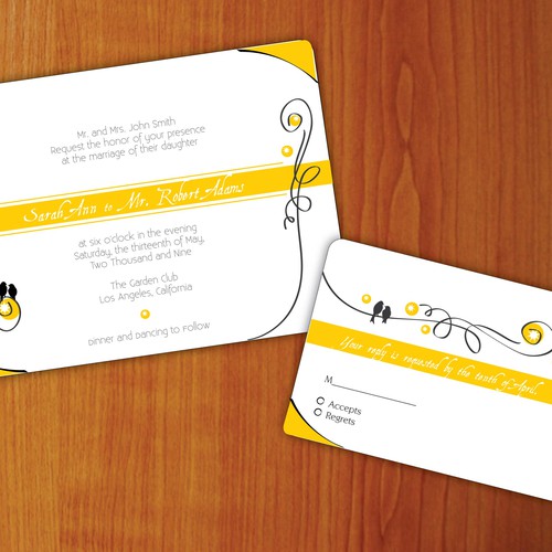 Letterpress Wedding Invitations デザイン by lutijena