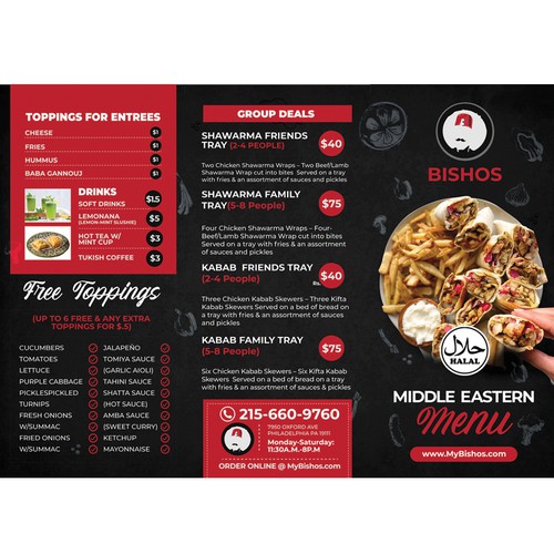 Middle Eastern Menu Design por Designbe