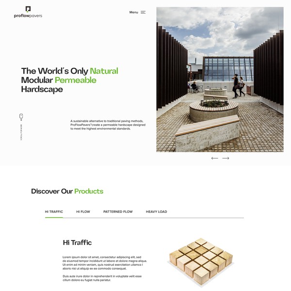Diseño de byBeatrice titulado "Minimal Website Design for Flooring Company"