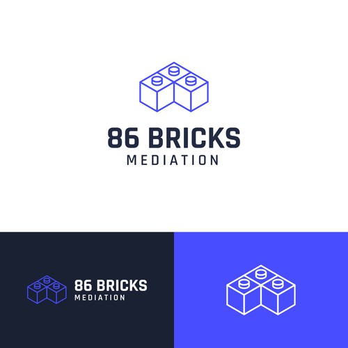 Lego-style bricks logo for Mediation and Coaching Business Design réalisé par Eustass