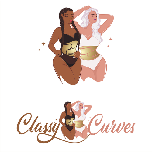 Design a classy gym wear logo for all women, with the expectation of appealing to curvy women mainly Design by JDL's