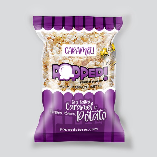 Lets make a POPPIN' popcorn bag design! Design by SRAA