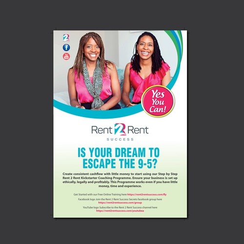 Create a Ridiculously Good Flyer for Rent 2 Rent Success Design by Zewal