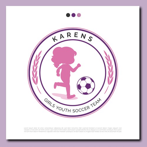 Fun creative logo for a teenage girls soccer team Design by Nabil Koutari