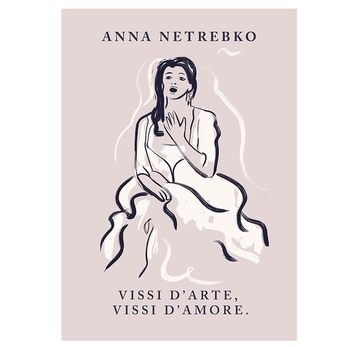 Illustrate a key visual to promote Anna Netrebko’s new album Réalisé par bananodromo