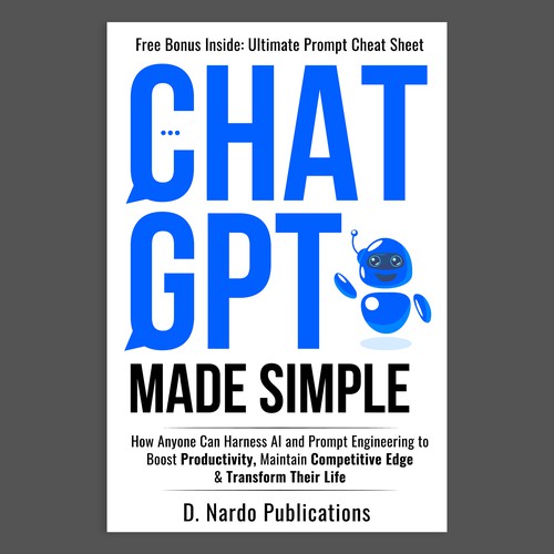 Professional Cover for BEST-SELLING BOOK about ChatGPT & AI Design by Unboxing Studio