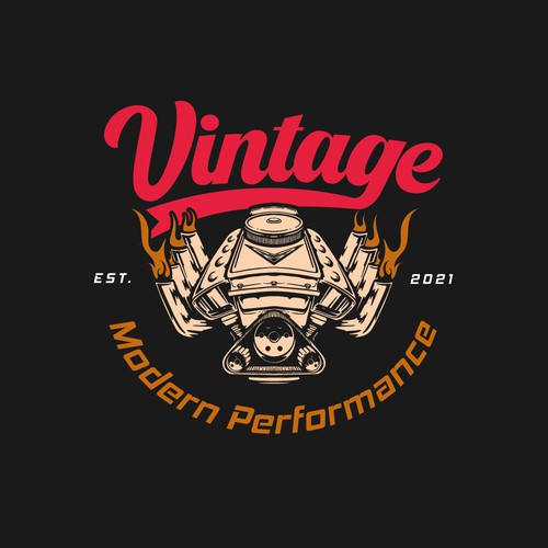 Vintage Modern Performance Updated Logo Design by AlarArtStudio™