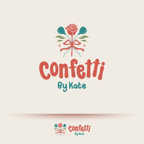 Brand design for maximalist joyful party planning business Design by Zacky Tambean