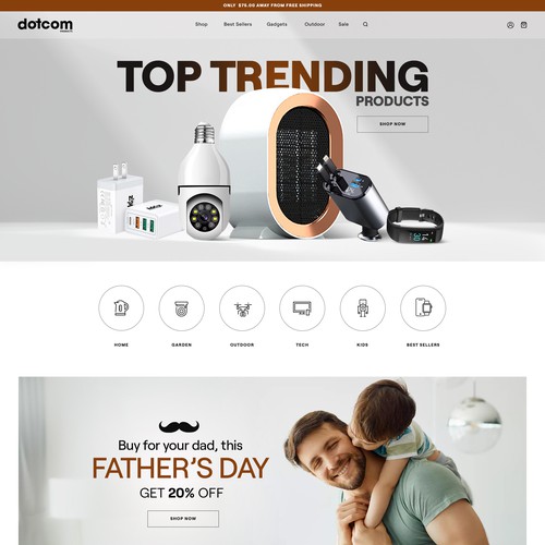 *GUARANTEED PAYOUT* - ECommerce Gadget Store Front Page Design by Alex Sarkar