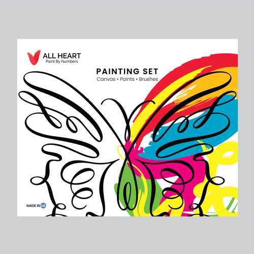 Design Paint By Numbers box design. Colourful attention-grabbing. Detailed description provided. por lvana M.