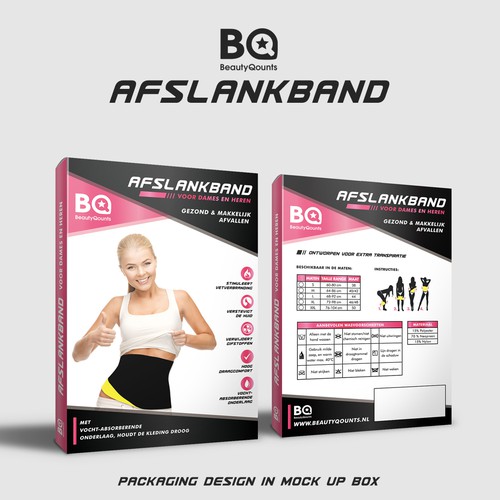 Product packaging - afslankband - slimming belt