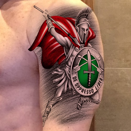 Spartan Tattoo Design por eselwe