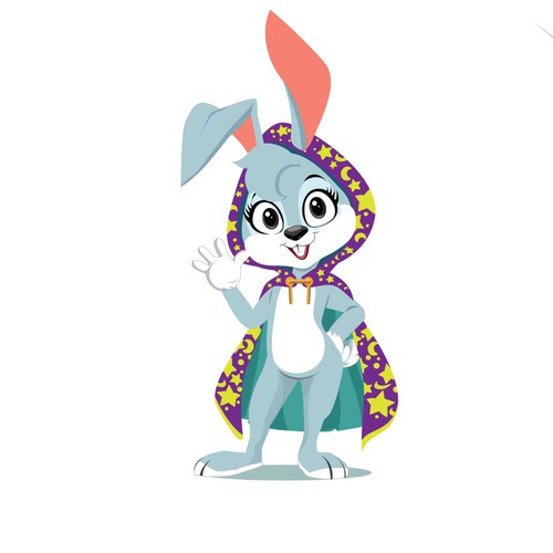 Cloak-Wearing Bunny Character (Vector) for Children's Book! Design réalisé par BroomvectoR