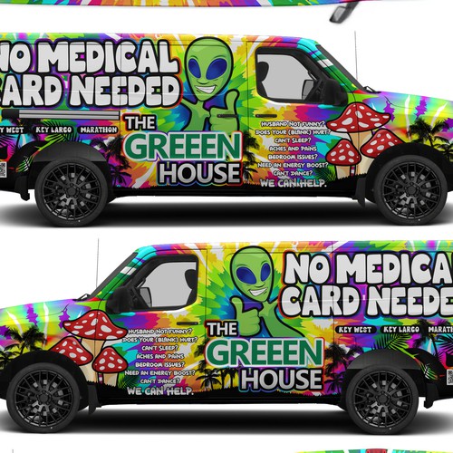 Psychedelic Alien, Mushroom and Hippy Design Needed for Food Truck Design by aricaturrash