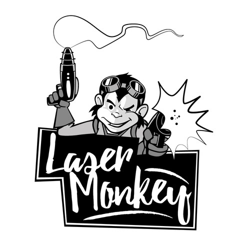 Design di CARTOON MONKEY with LASER di fullpoint