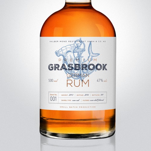 We need a Label for Premium German Rum! Product label contest