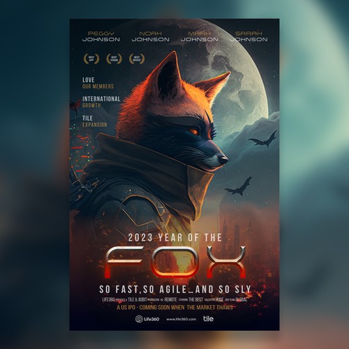 Life360 2023 Year of the Fox Poster Design by Pixel21