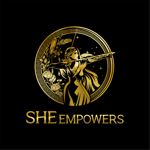 SHEempowers - luxurious design of a woman preferrably in some kind of a circle to appeal to women professionals Design by Insfire!