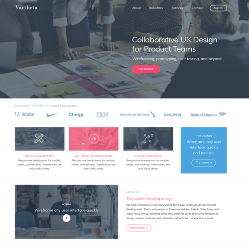 Home Page for Innovative Web Development Firm | Web page design contest