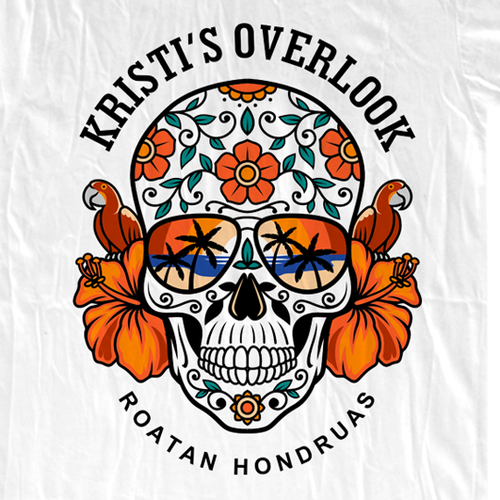 Design Sugar Skull t shirt-Kristi's Overlook di EDS TER