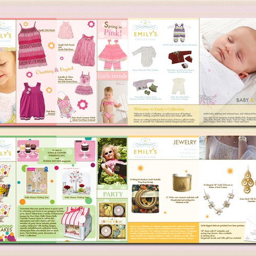 Create New Brochure for Emily's Collection: An Online Unique and Luxury Gift Boutique  Réalisé par MarGD