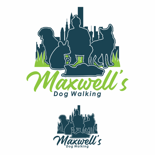 Design Cartoonish logo for dog walking company Design by SetaS