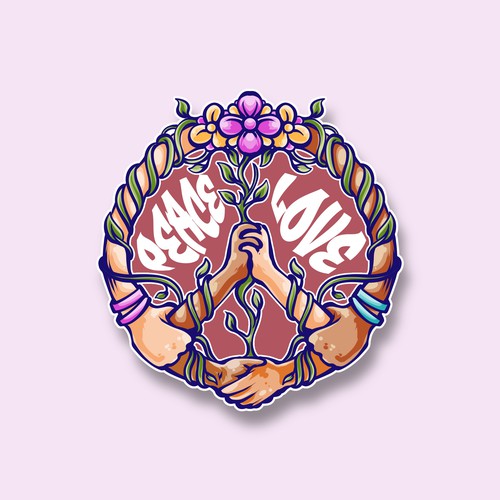 Design A Sticker That Embraces The Season and Promotes Peace