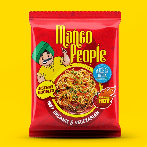 Playful Instant Noodle Packaging Design Challenge Design by Manthanshah