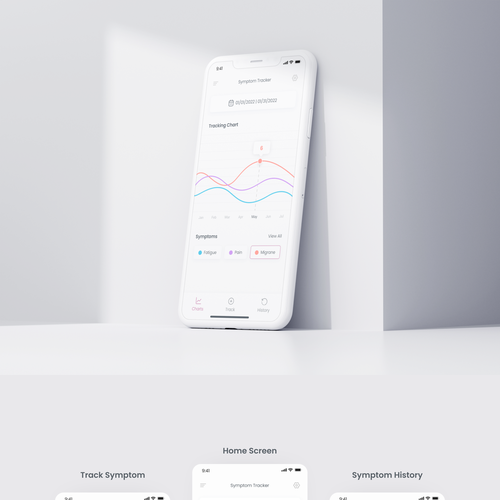 Symptom Tracker App Design von Northpix Studio®