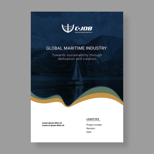 Innovative front cover/Word template to match ambitious sustainable maritime company Design by RicardoRS